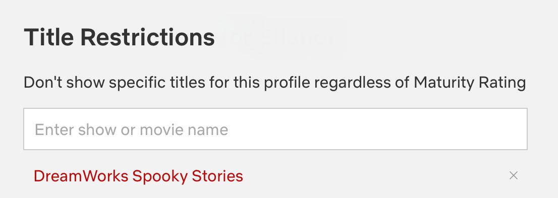 Title Restrictions Settings Page